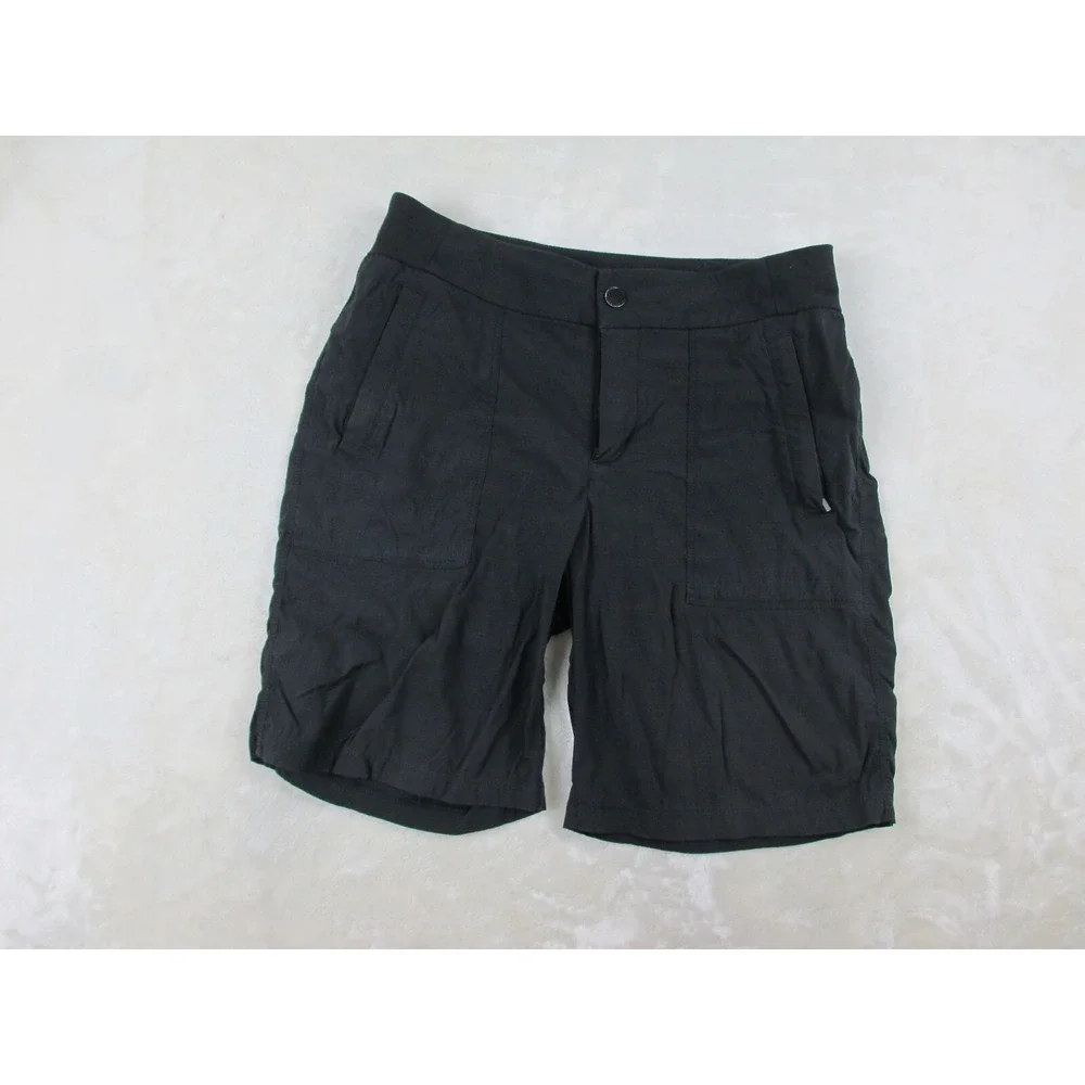 Athleta Shorts Womens 8 Black Chino‎ Bermuda Casual Ladies*
